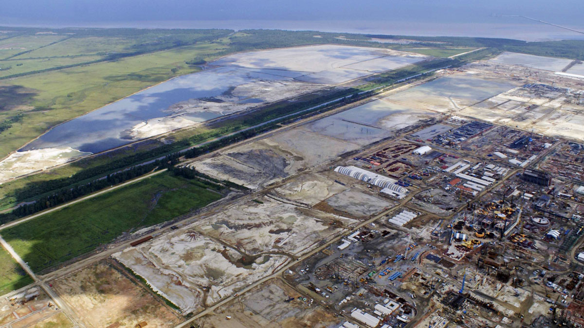 Luftbild Großbaustelle